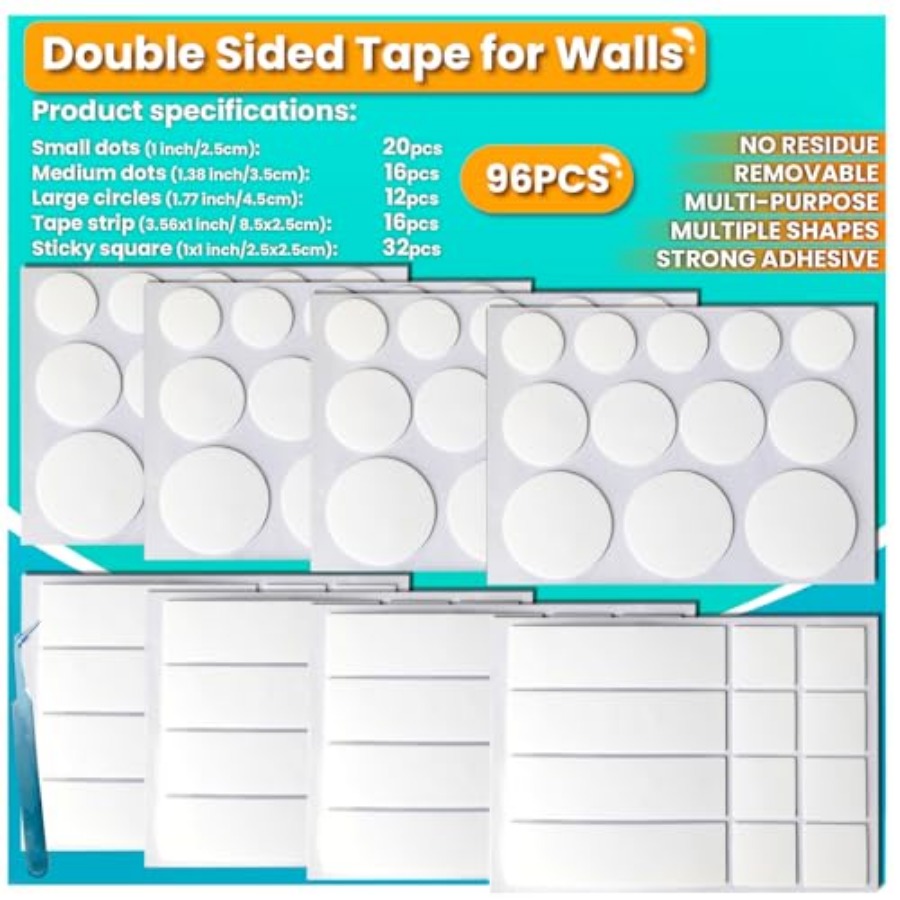 Picture Hanging Strip - Double Sided Tape for Walls, Picture