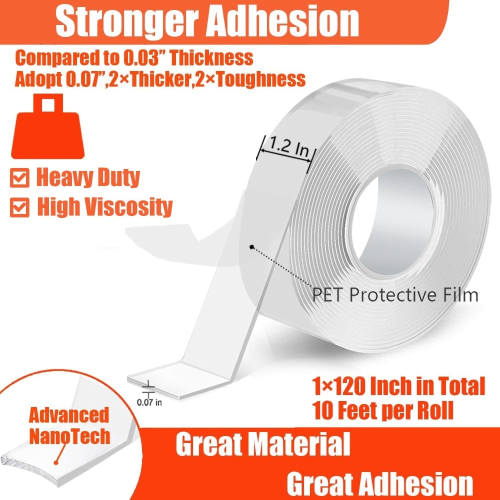 Picture Hanging Strip - Double Sided Heavy Duty Adhesive Tape