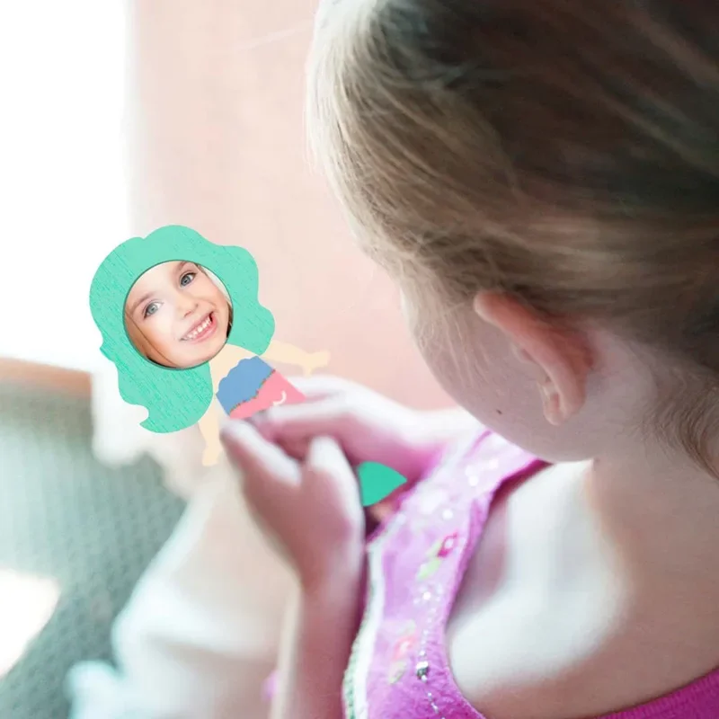 12PCS Mermaid Wooden Mirror Ha - Home Improvement Kids 评论和价格