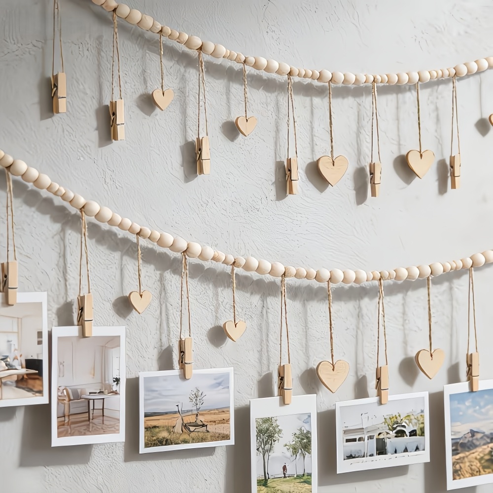 1pc Bead String Photo Storage  - Picture Hanging Strip 评论和价格