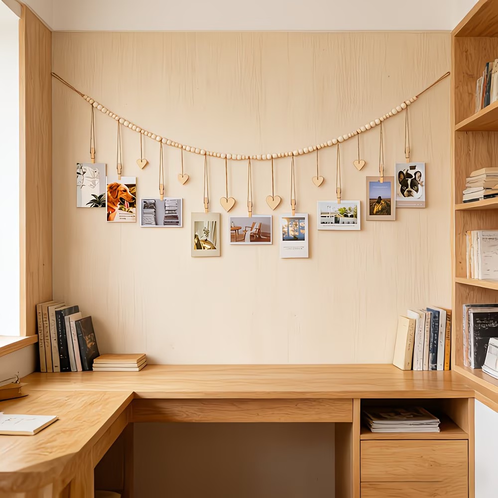 1pc Bead String Photo Storage  - Picture Hanging Strip 评论和价格