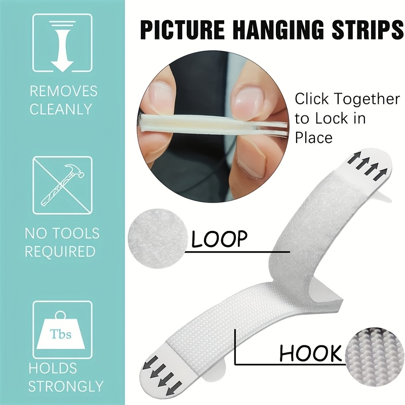 Removable No Residue Hook Loop - Picture Hanging Strip 评论和价格