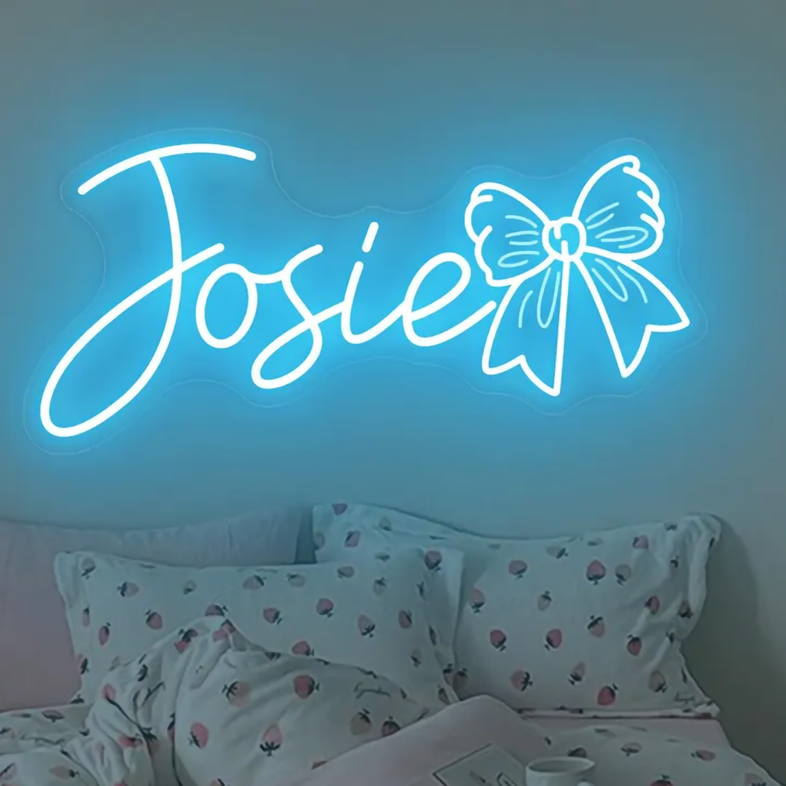 Custom Bow Name Neon Sign for  - Home Improvement Kids 评论和价格