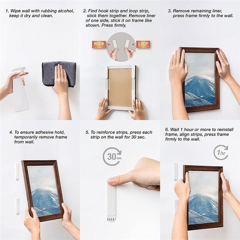 A03E-20 Pairs(40 Strips) Trace - Picture Hanging Strip 评论和价格
