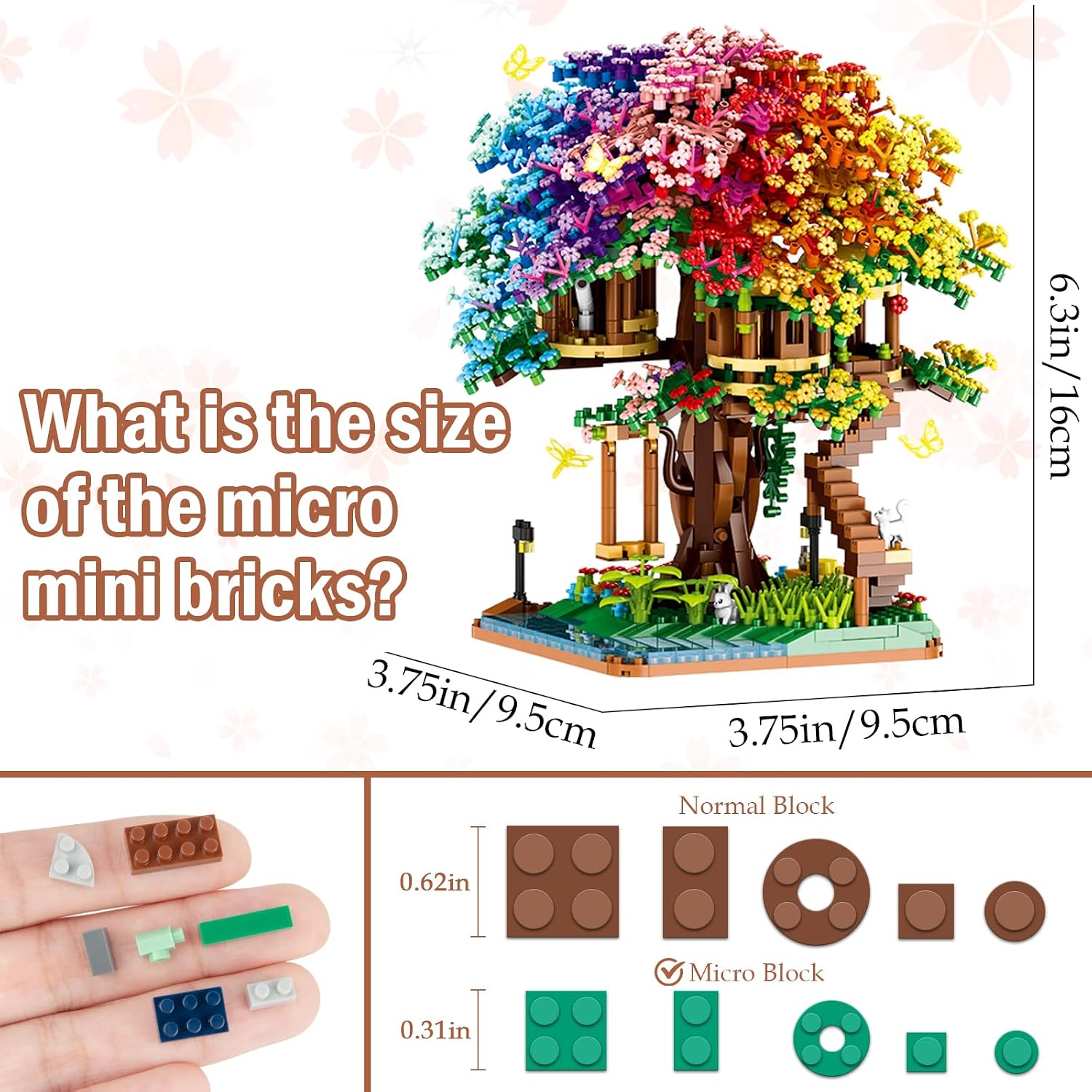 2338PCS DIY Rainbow Tree House - Home Improvement Kids 评论和价格